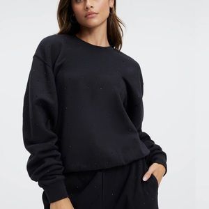 NWT - GOOD AMERICAN - ZODIAC CAPRICORN DIAMOND BOYFRIEND SWEATSHIRT SIZE 0